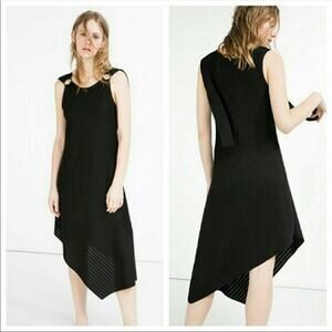 Zara Asymmetrical Black Dress